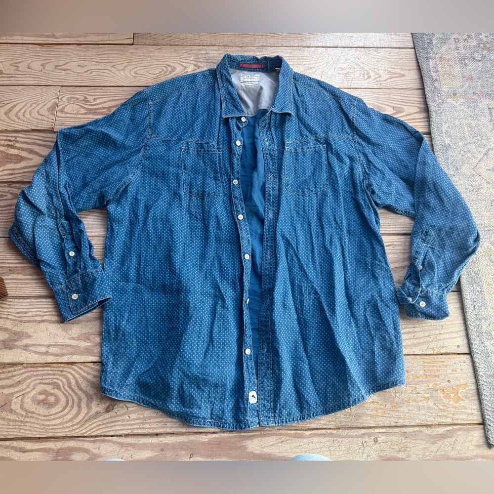 Tommy Bahama 100% linen button down shirt size xxl